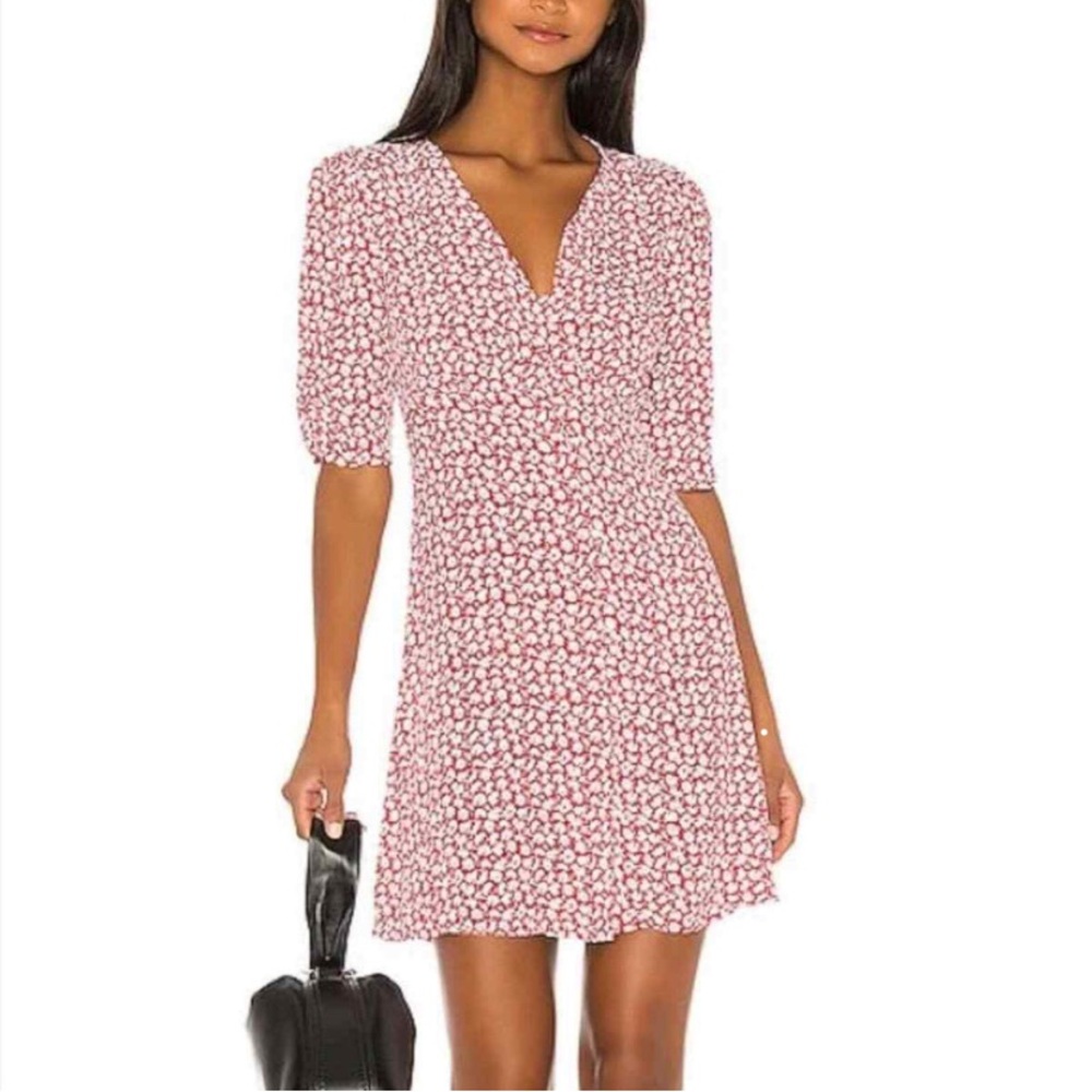 All Saints Floral Red Dress